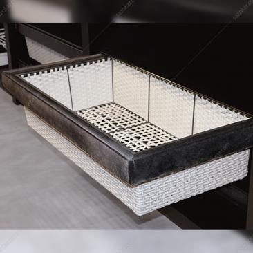 سبد حصیری ریلی داخل کمد لباس رنگ مشکی مخمل سایز 90 فانتونی مدل J321 Fantoni J321 Dress basket